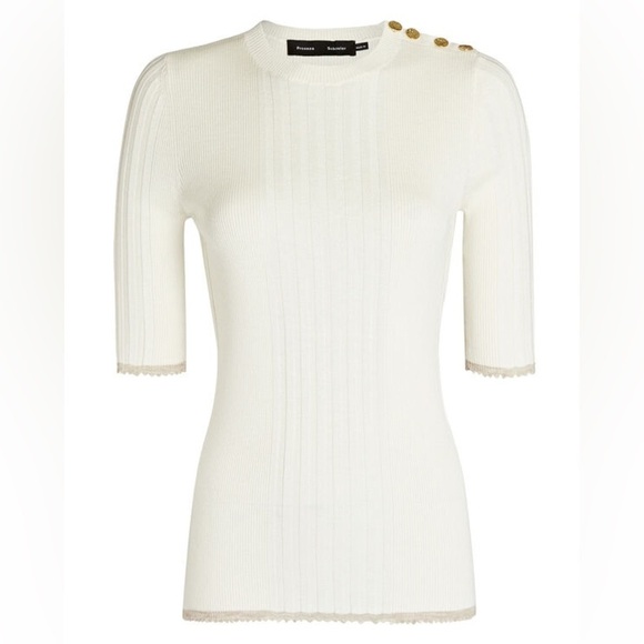 PROENZA SCHOULER Silk-Cashmere Rib Knit Top - Picture 3 of 8